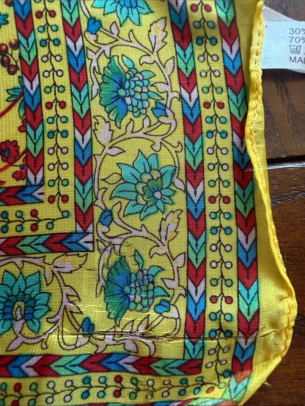 Yellow-Trim Multicolor Fabric Accessory